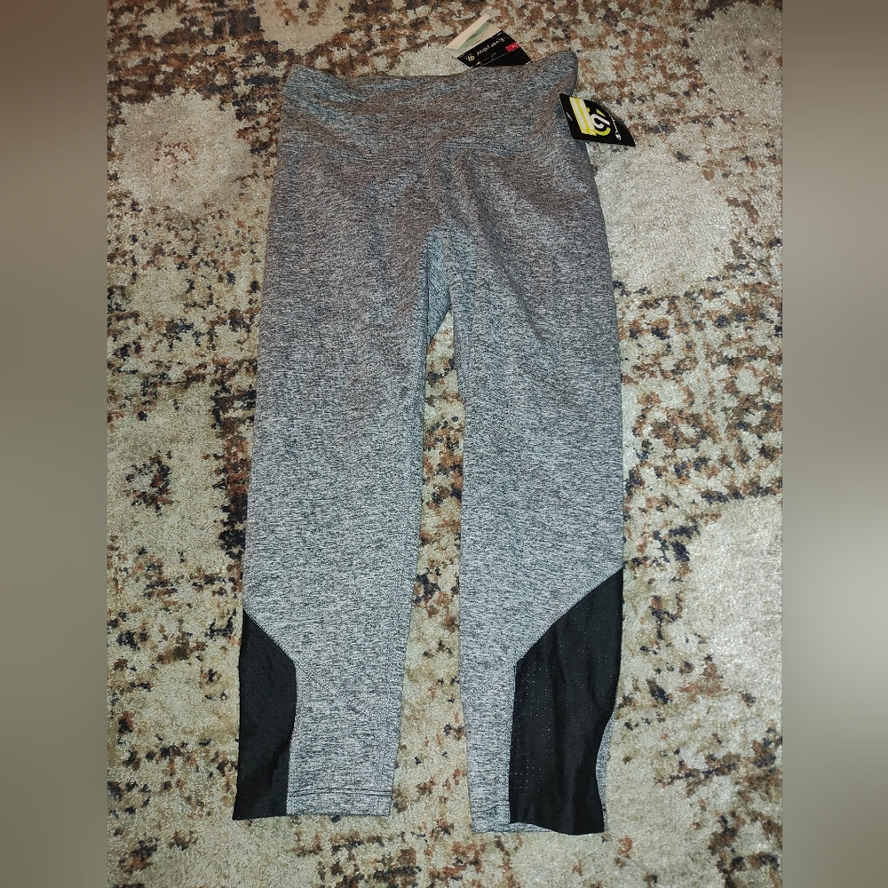 Gray and Black Athletic Leggings